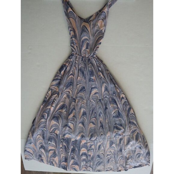 Lusana x Anthropologie Women's Sz Small US 4 Opal Strappy Midi Kella Dress - Picture 1 of 6